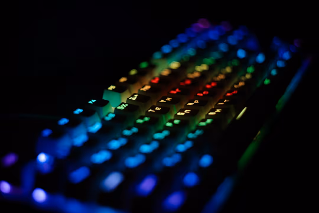 RGB mechanical keyboard with per-key lighting